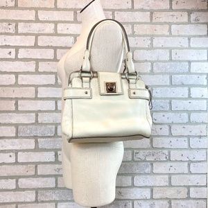 Banana Republic White Leather Shoulder/Satchel bag